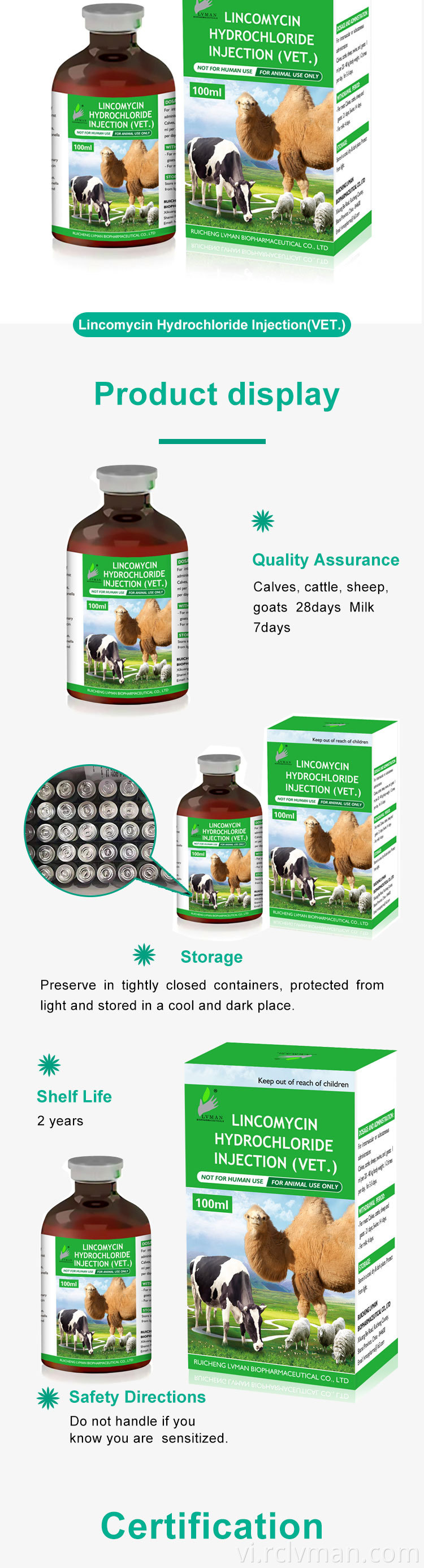 Lincomycin hydrochloride tiêm 03 Lincomycin Hydrochloride Injection 03